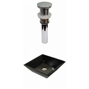AMERICAN IMAGINATIONS 16.1-in. W Above Counter Black Vessel Set For Wall Mount Drilling AI-33365